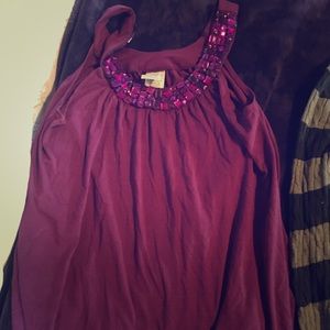 Purple sequin tank